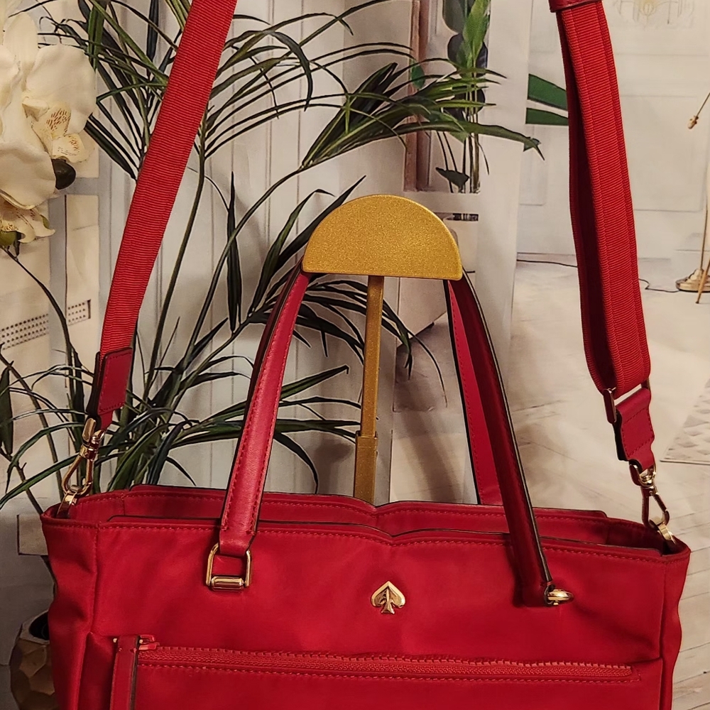 Stunning Red Kate Spade Convertible Crossbody Bag! - Picture 14 of 16